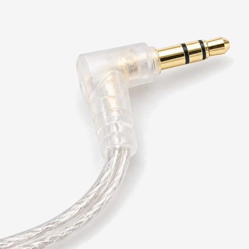 Clavija jack de 3,5 mm en L del cable KZ plateado