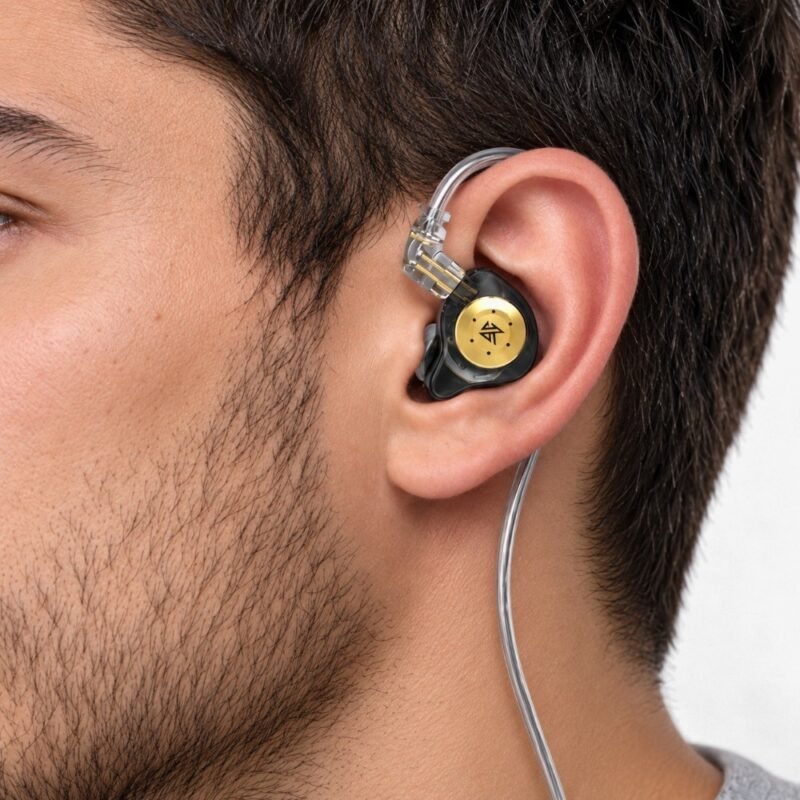 KZ EDX Pro worn in the ear