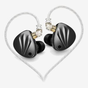 KZ Krila negro sin micrófono, pareja de auriculares in-ear con cable