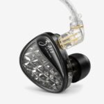 KZ ZA12 in-ear earphone, three-quarter view