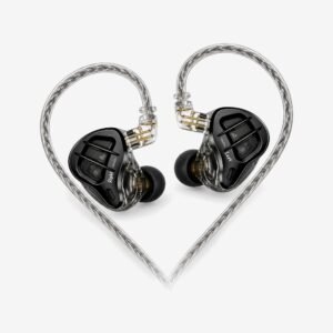 KZ ZAR negro sin micrófono, pareja de auriculares in-ear con cable