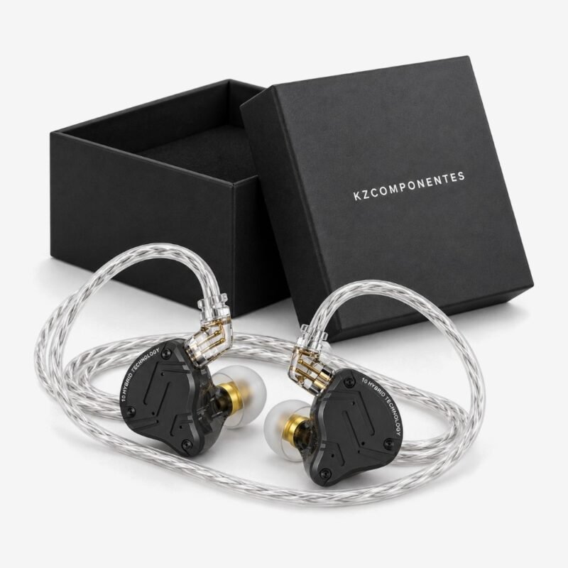 KZ ZS10 Pro X next to its KZCOMPONENTES box